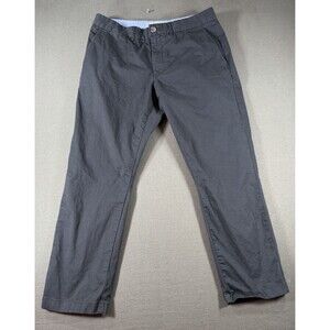 Peter Manning Chino Pants Mens 33x28 Black Standard Fit Lightweight Stretch